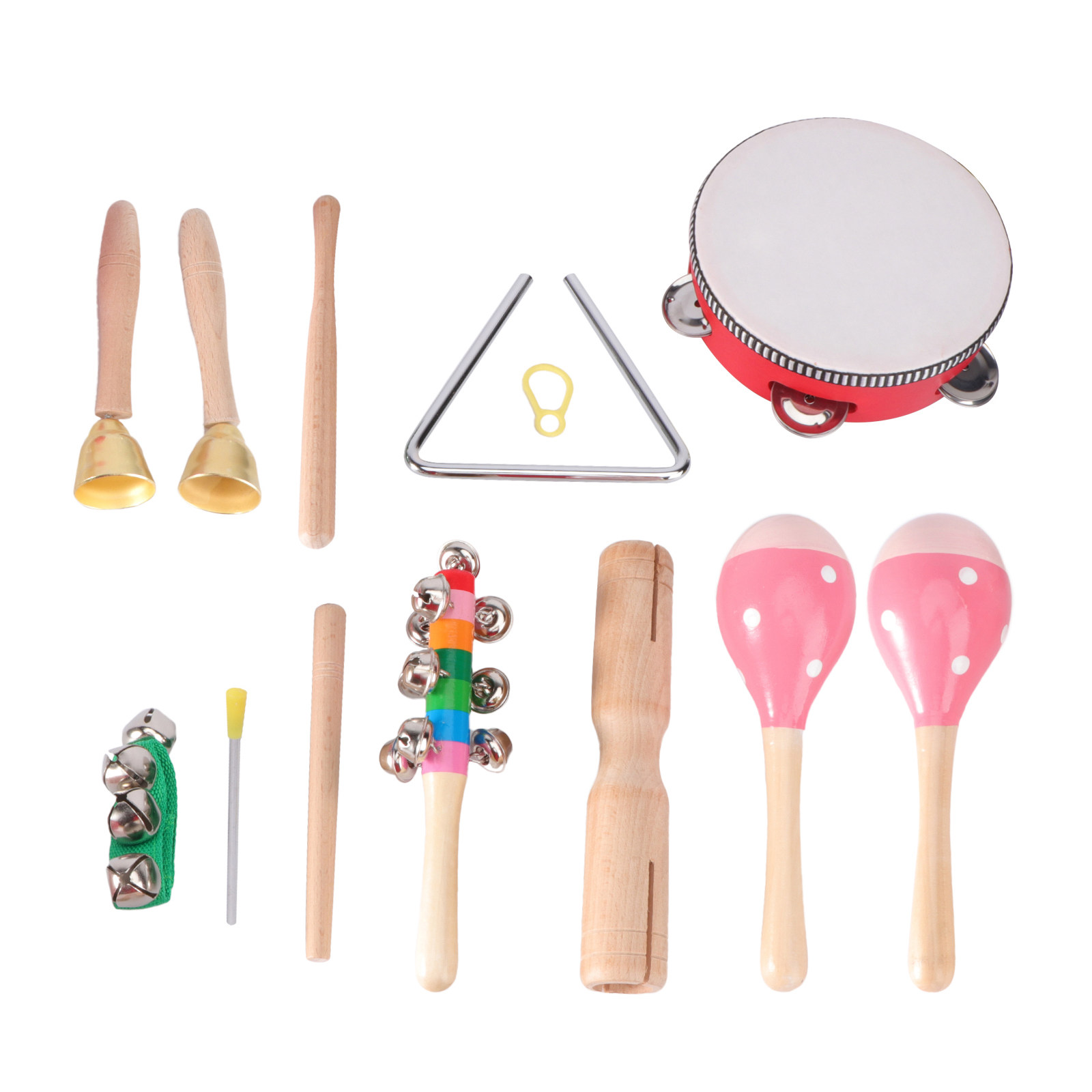 Musical Instrument Rattle - 1Set Early Educational Rattle Maracas Triangle