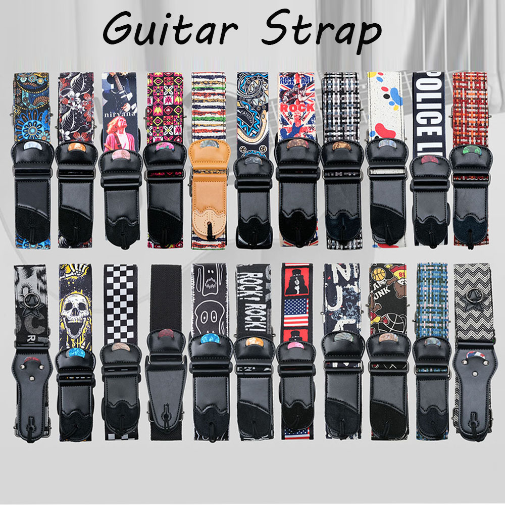 Musical Instrument Band - Electric Guitar Strap Embroidered Guitar Strap