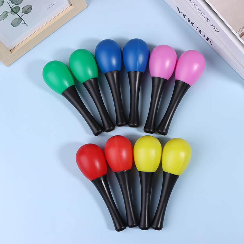 2Pcs Plastic Maracas Sand Hamm - Musical Instrument Rattle 评论和价格