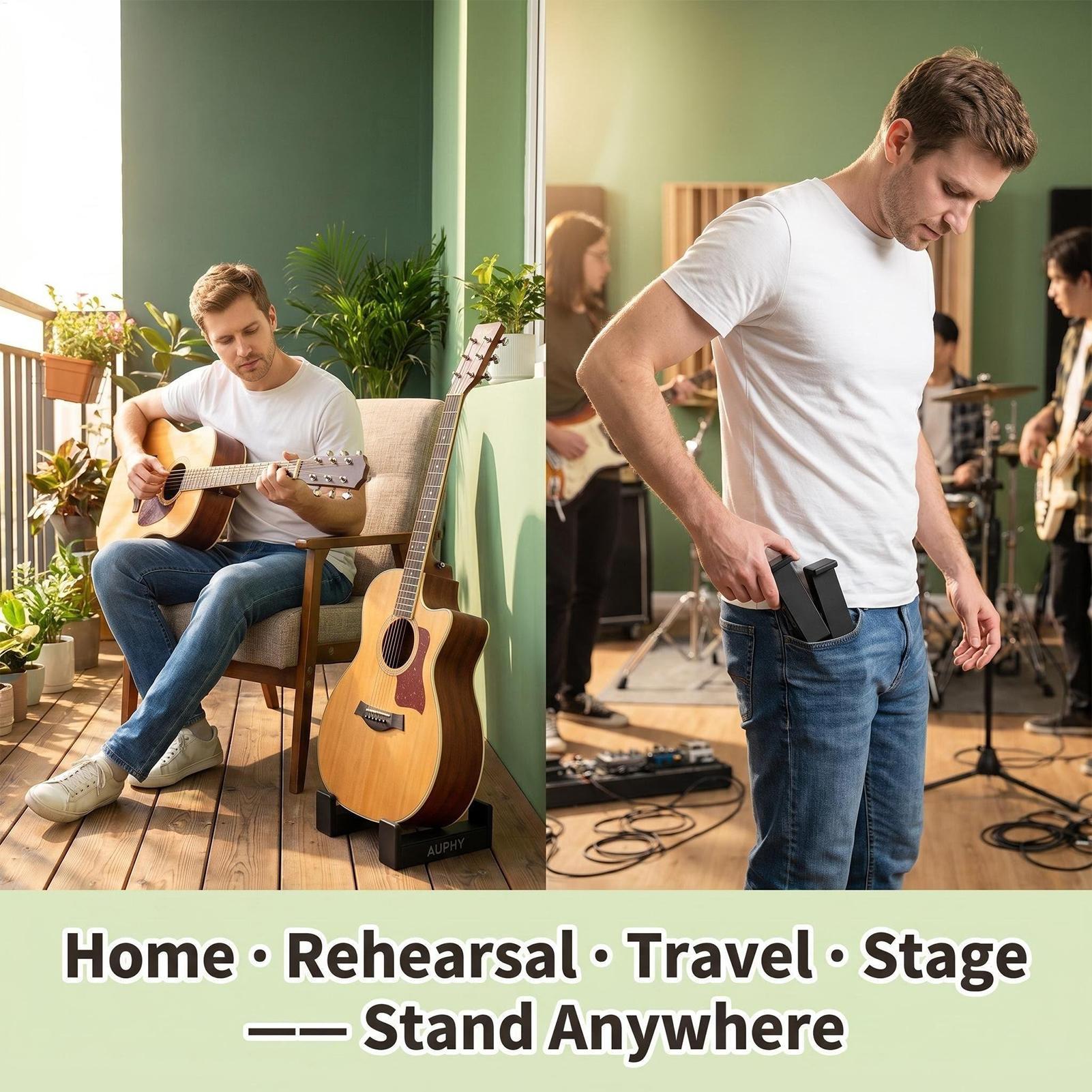 Acoustic Guitar Stand Portable - Musical Instrument Bass 评论和价格