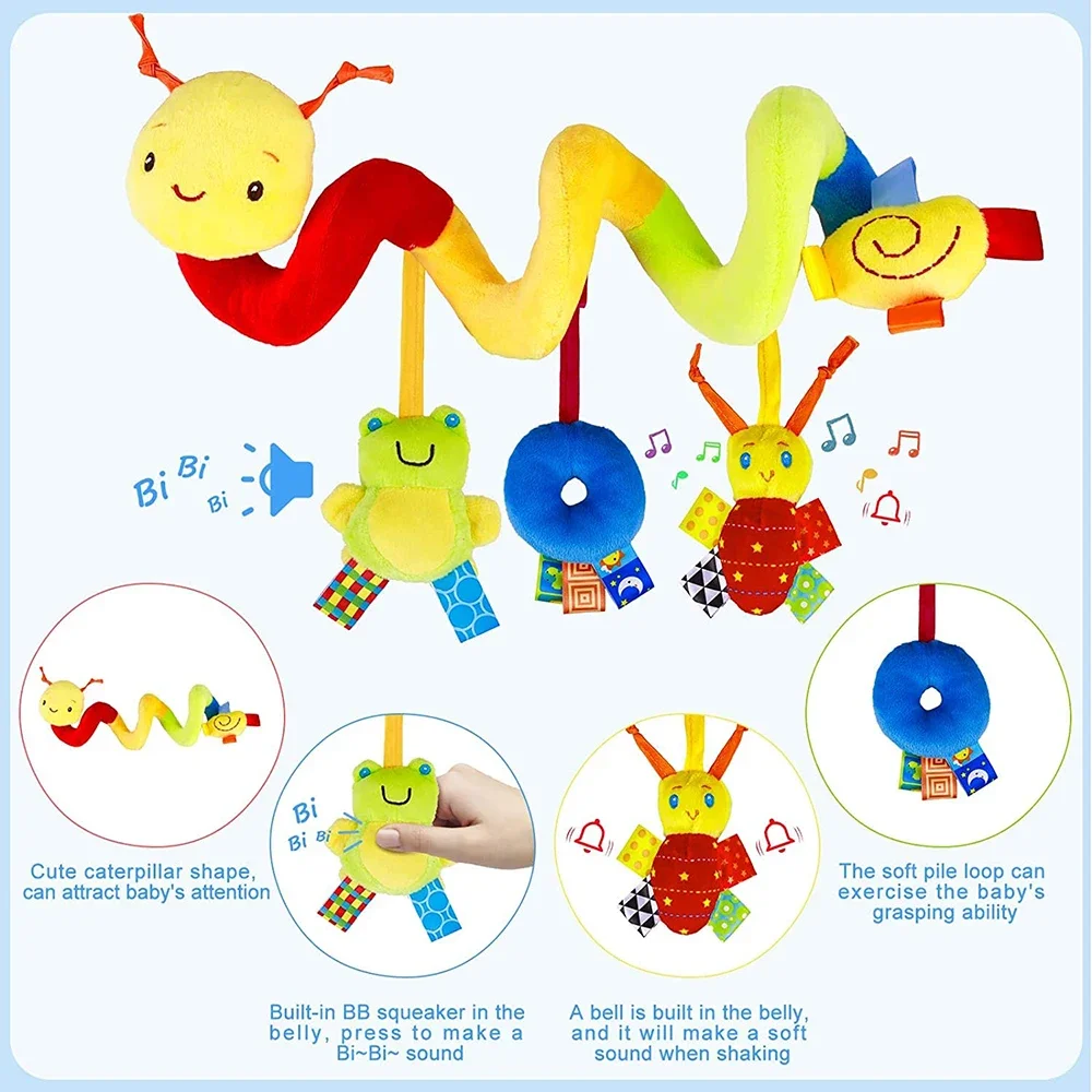 Spiral Stroller Toys Newborn P - Musical Instrument Rattle 评论和价格