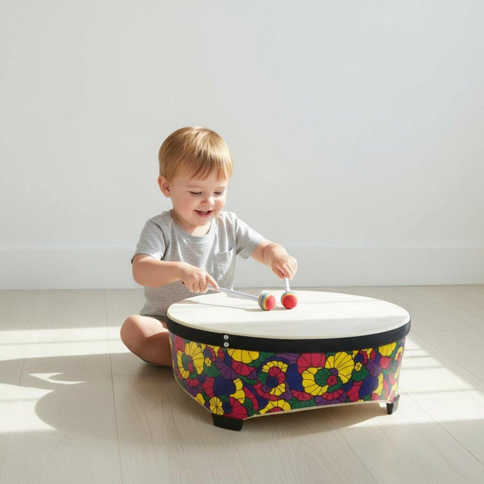 22 Inch Wooden Kids Floor Drum - Musical Instrument Groups 评论和价格