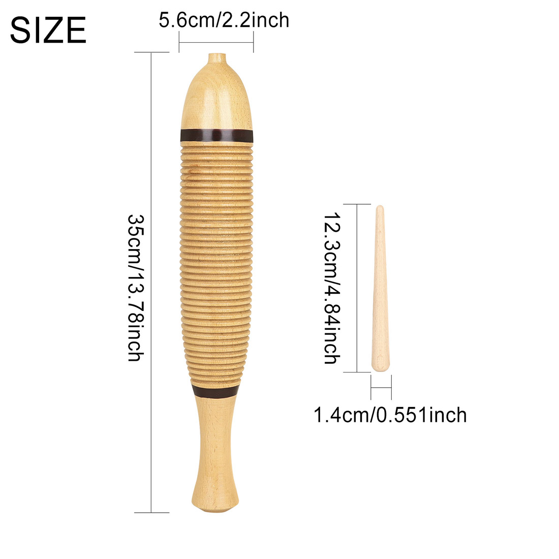 35cm Wooden Fish Tools Handhel - Musical Instrument Groups 评论和价格