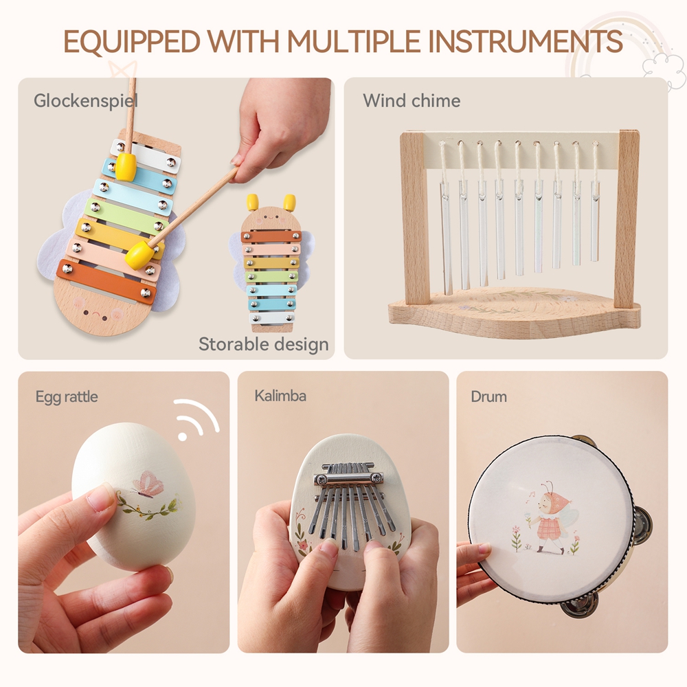 Music Toys Baby Wooden Montess - Musical Instrument Drawing 评论和价格