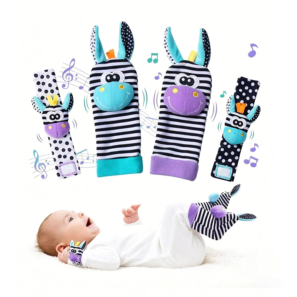 Baby Infant Wrist Rattle Socks - Musical Instrument Rattle 评论和价格