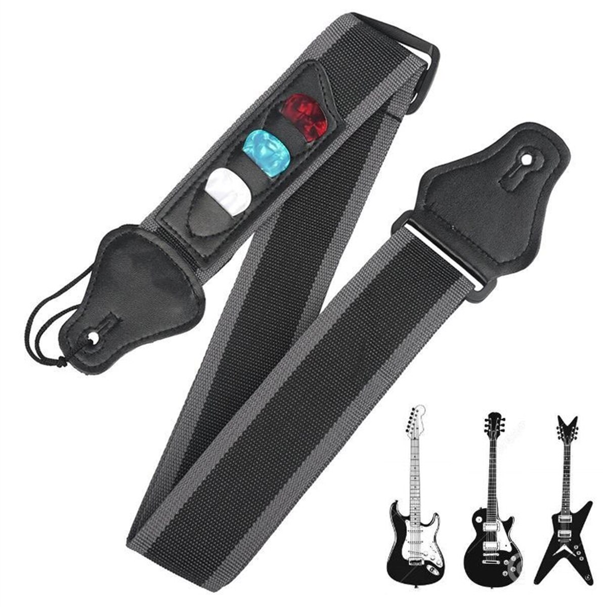 Electric Guitar Strap Adjustab - Musical Instrument Band 评论和价格