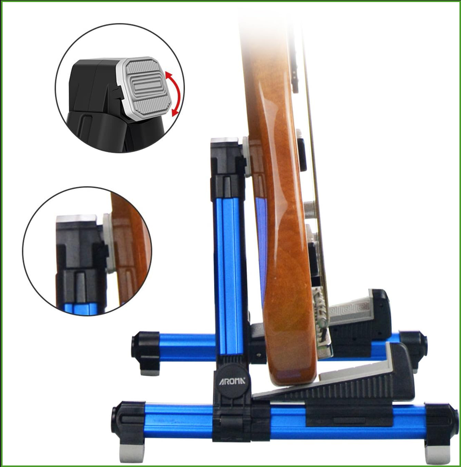 Foldable Aluminum Guitar Stand - Musical Instrument Bass 评论和价格