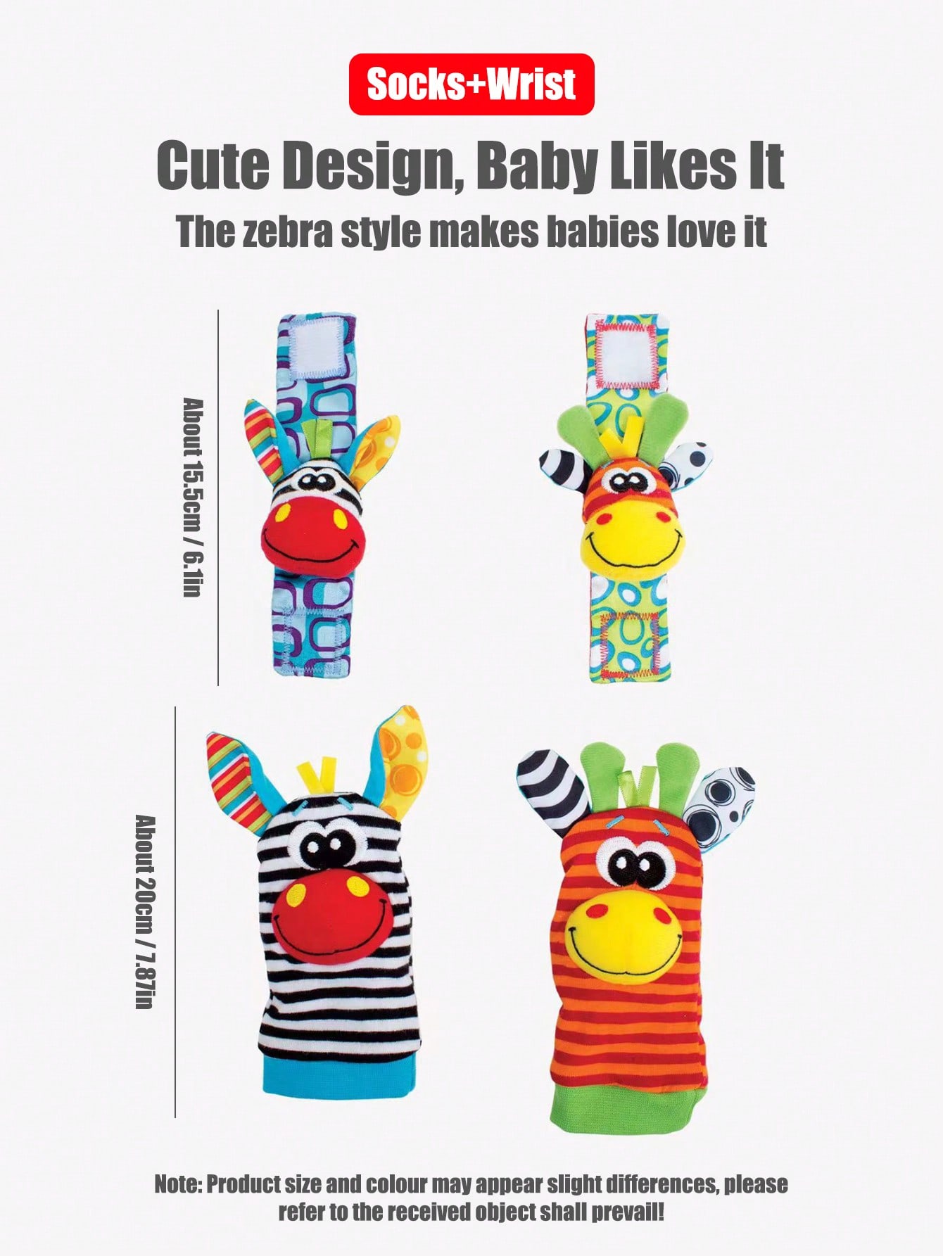 Baby Infant Wrist Rattle Socks - Musical Instrument Rattle 评论和价格