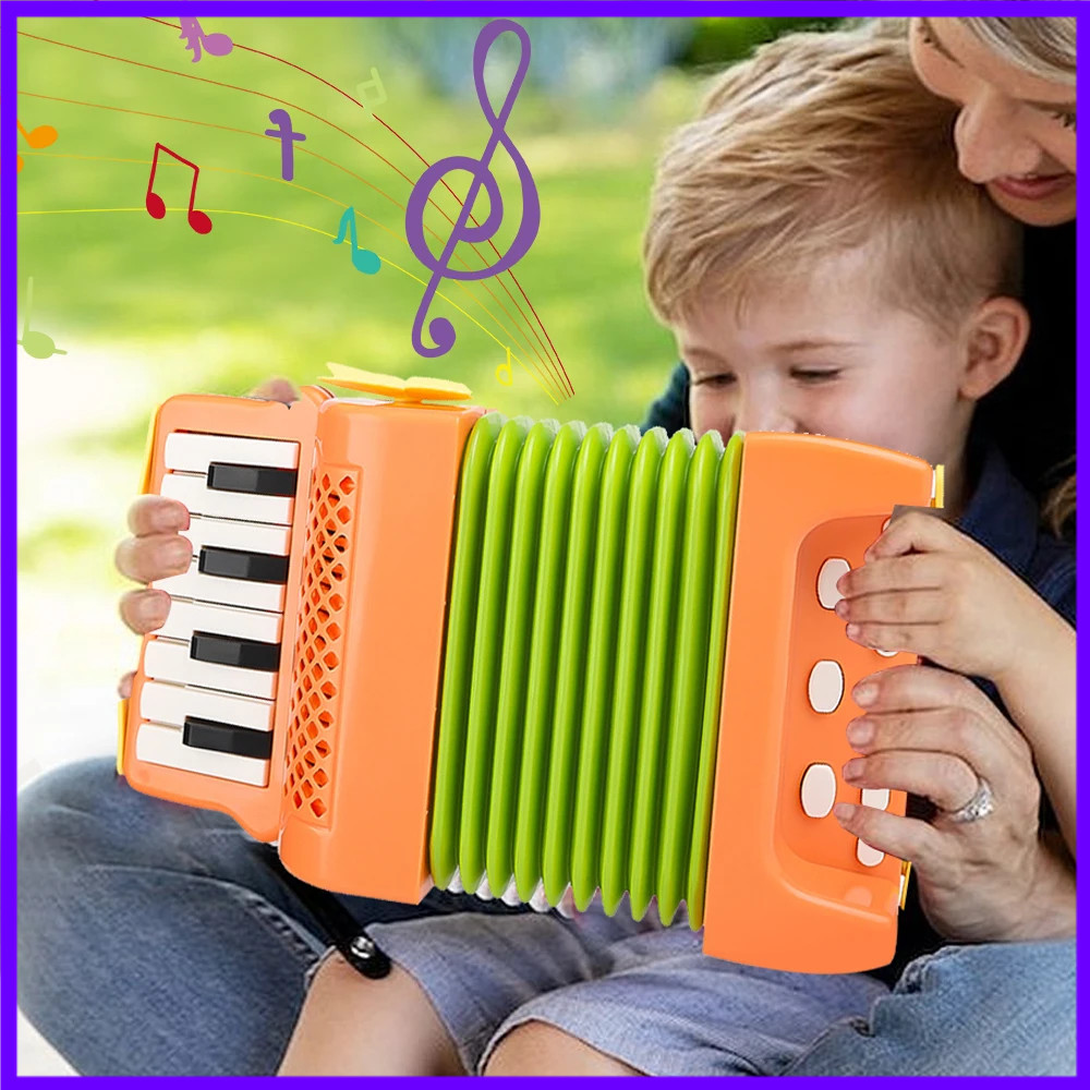 Kids Accordion Toy 10 Keys 8 B - Musical Instrument Drawing 评论和价格