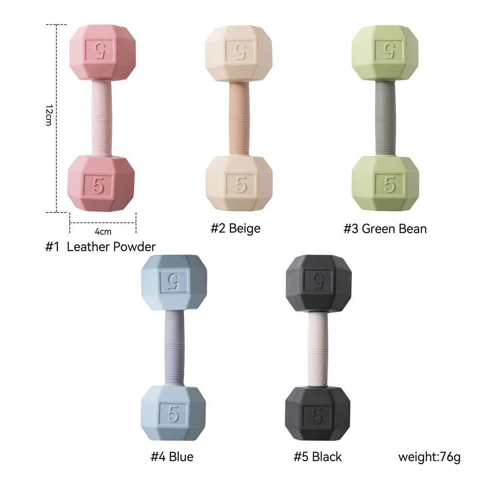 Baby Silicone Dumbbell Teether - Musical Instrument Rattle 评论和价格