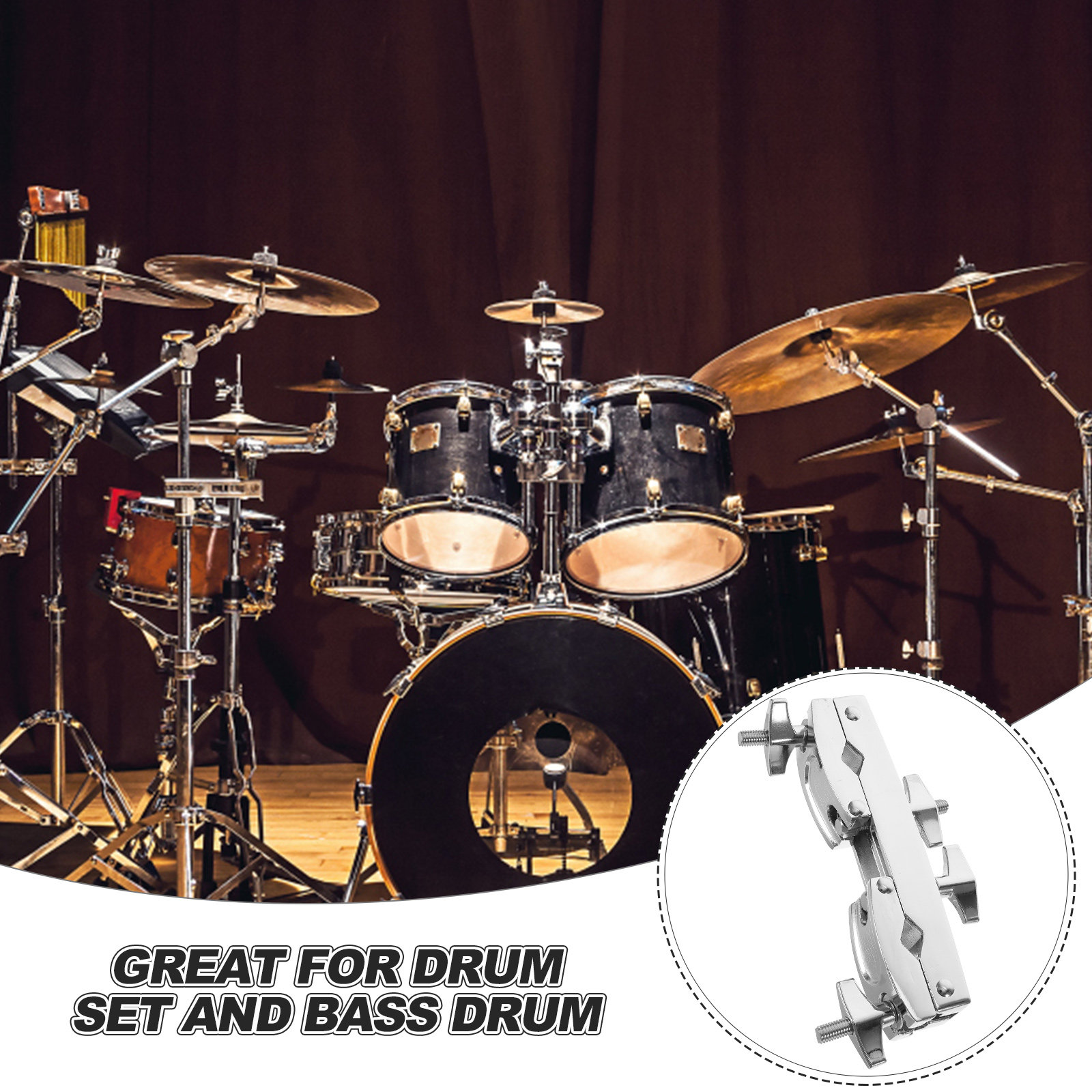 Drum Set Cowbell Holder Premiu - Musical Instrument Bass 评论和价格