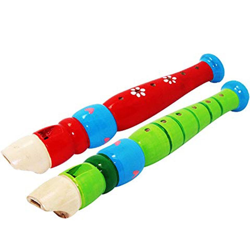 2pcs Wooden Flute 20cm Colorfu - Musical Instrument Drawing 评论和价格