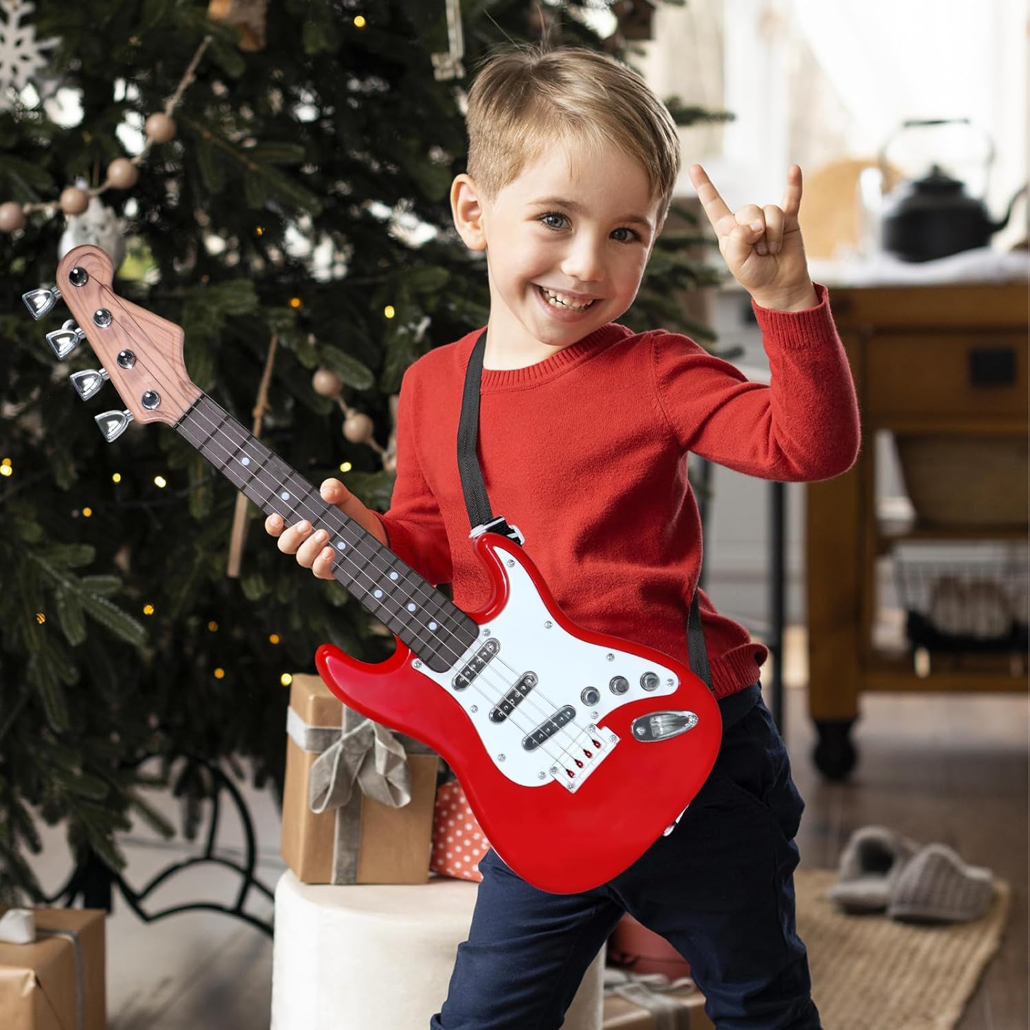 Kids Electric Guitar Toy - 4-S - Musical Instrument Drawing 评论和价格