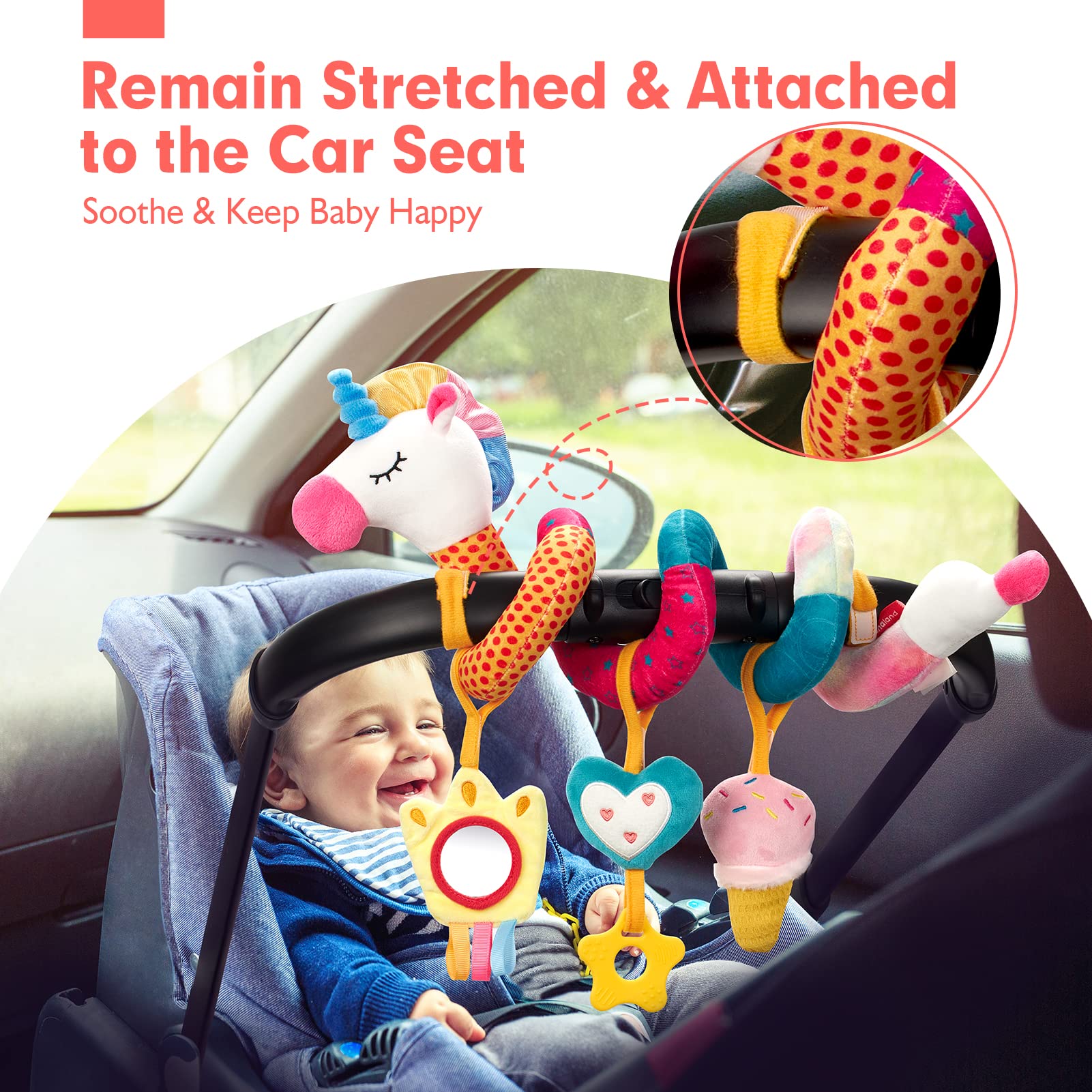 Car Seat Toys for Babies Rattl - Musical Instrument Rattle 评论和价格