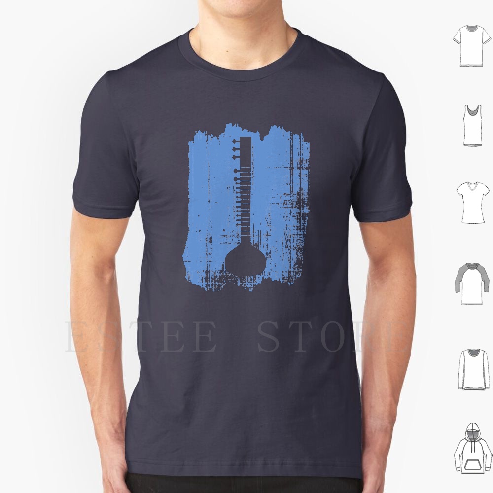 Indian Sitar T Shirt Print Cot - Musical Instrument Sitar 评论和价格