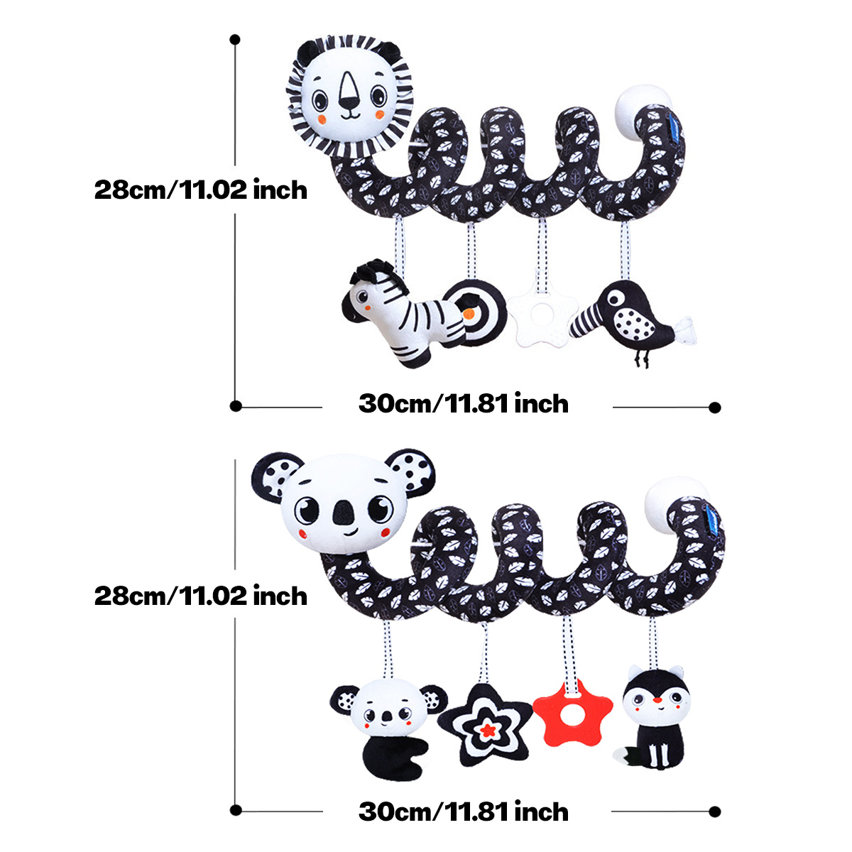 Baby Plush Spiral Hanging Toys - Musical Instrument Rattle 评论和价格
